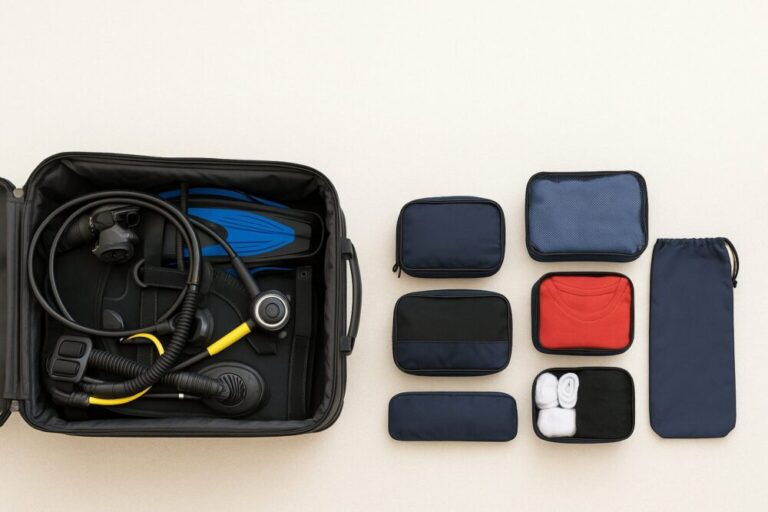 Reisegepäck mit Packwürfeln organisiert