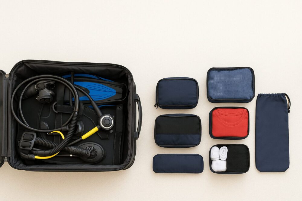 Reisegepäck mit Packwürfeln organisiert